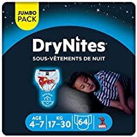 Los mejores  - DryNites - Ropa interior desechable de noche para Niños- 4-7 años (17-30 kg)- paquete de 4 x 16